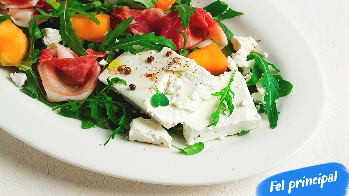 Salată de pepene galben cu feta